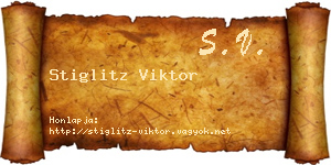 Stiglitz Viktor névjegykártya